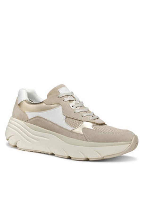 Geox Sneakersy D Diamanta D45UFB 05422 C1ZH6 Beżowy. Kolor: beżowy. Materiał: zamsz, skóra