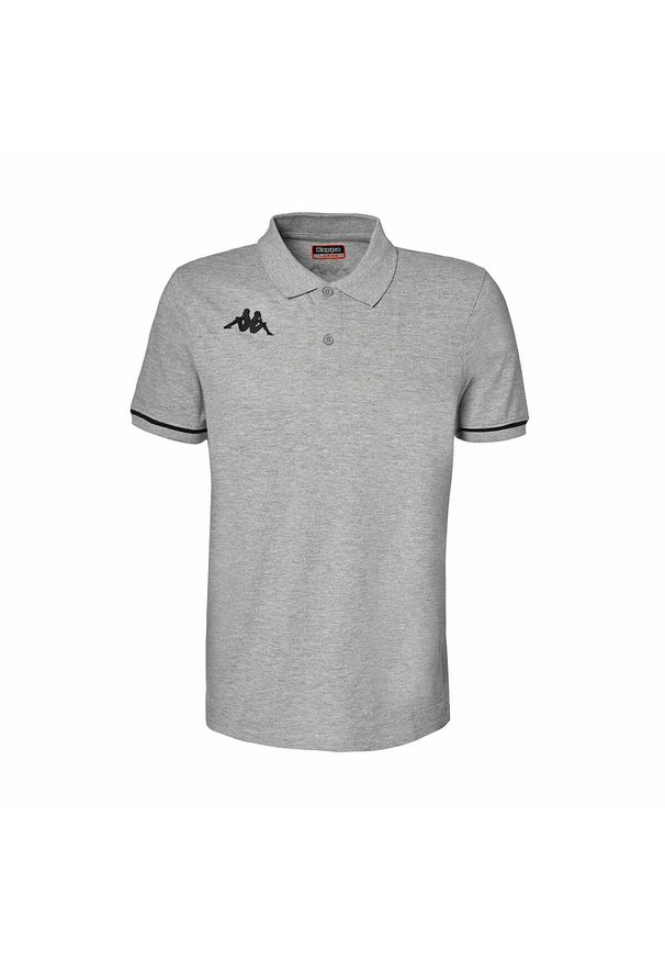 Polo Kappa Barli. Typ kołnierza: polo. Kolor: czarny, szary, wielokolorowy. Styl: sportowy, elegancki