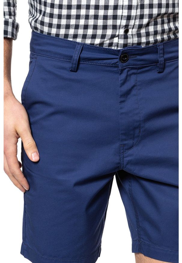 Lee - SPODENKI LEE SLIM CHINO SHORT FRENCH NAVY L73HHI84 112120582. Materiał: materiał