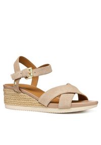 Geox Espadryle D Ischia Corda D55HHB 00020 C8191 Beżowy. Kolor: beżowy. Materiał: skóra, zamsz #4