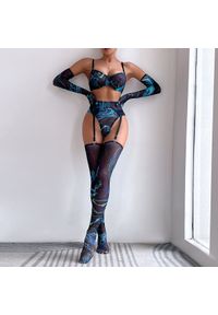 Intica - Komplet bielizny pięcioczęściowy elegancki na wieczór Shafeeka. Kolor: wielokolorowy. Materiał: materiał #3