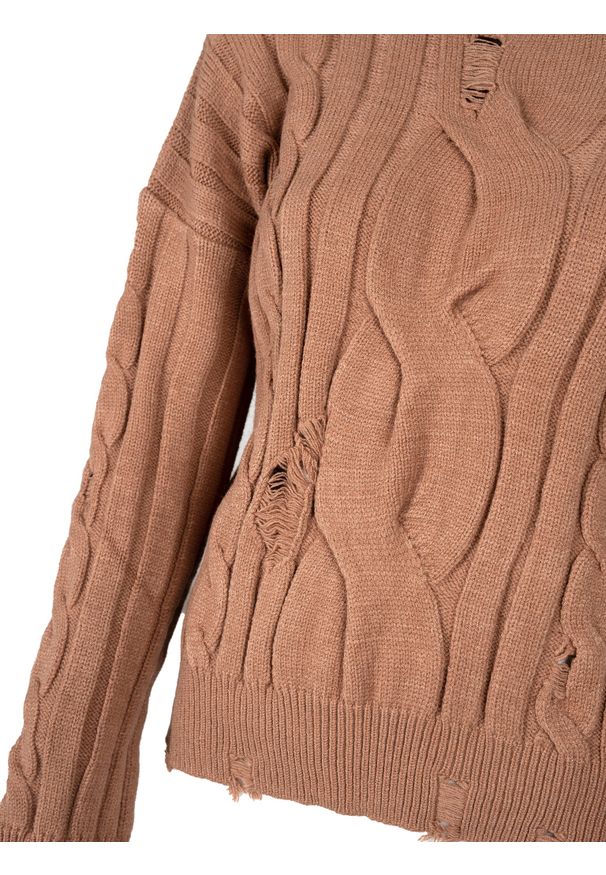 Pinko Sweter "Dai Dai" | 1G18K3 A05Z | Kobieta | Beżowy. Okazja: na co dzień. Kolor: beżowy. Materiał: wiskoza, poliester, poliamid. Wzór: aplikacja. Sezon: lato. Styl: wizytowy, casual, elegancki