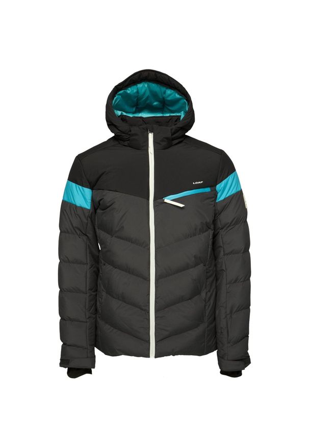 GLENMUIR - Kurtka narciarska LOAP Oridior męska, ciemnoszara, 2XL. Kolor: szary, niebieski, wielokolorowy. Sezon: zima. Sport: narciarstwo
