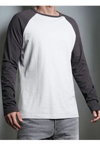 Sinsay - Bawełniana koszulka longsleeve - szary. Kolor: szary. Materiał: bawełna. Długość rękawa: długi rękaw