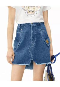Kenzo - KENZO - Jeansowa spódnica mini. Kolor: niebieski. Materiał: jeans
