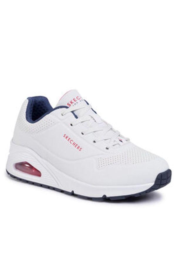 skechers - Skechers Sneakersy Uno Stand On Air 73690/WNVR Biały. Kolor: biały. Materiał: skóra