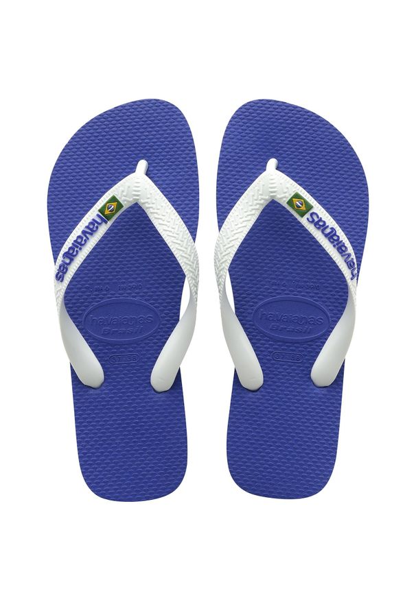 Klapki Havaianas Model 4110850 Kolor Niebieski. Okazja: na plażę. Kolor: niebieski. Materiał: syntetyk. Styl: sportowy