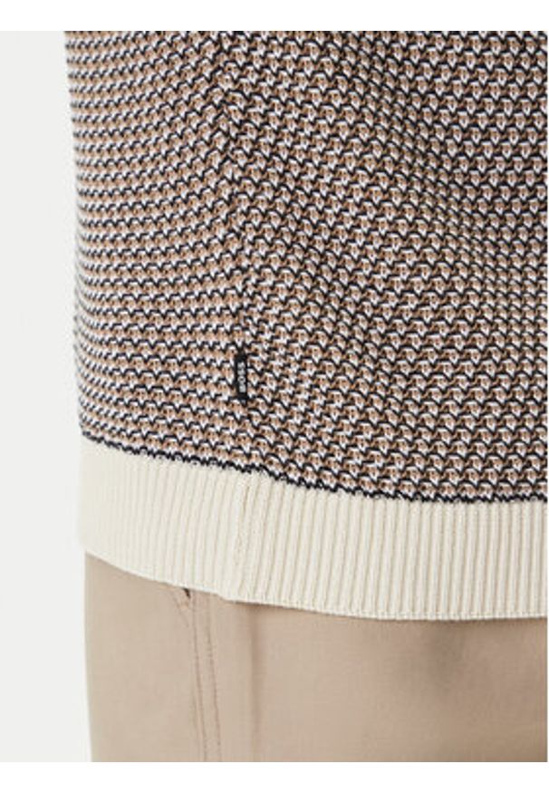BOSS Kardigan C-Iconico 50543163 Beżowy Relaxed Fit. Kolor: beżowy. Materiał: bawełna
