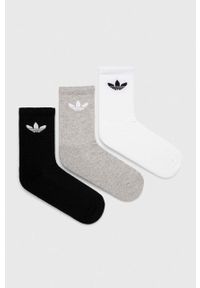 adidas Originals skarpetki 3-pack kolor biały. Kolor: biały. Materiał: materiał #1