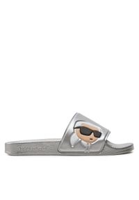 Karl Lagerfeld - KARL LAGERFELD Klapki KL80905N Srebrny. Kolor: srebrny. Materiał: syntetyk