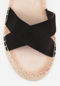 Born2be - Czarne Plecione Sandały Boho VICES ze Skrzyżowanymi Paskami Aqiaria. Okazja: na co dzień. Zapięcie: pasek. Kolor: czarny. Materiał: len. Sezon: lato. Styl: boho #7