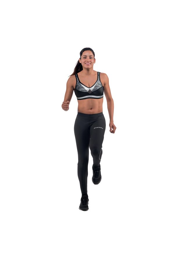 ZSPORT - Biustonosz Zsport Fusion. Kolor: szary, czarny, wielokolorowy. Materiał: koronka. Wzór: koronka