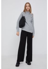 DKNY - Dkny Sweter P1HS8AA9 damski kolor szary z półgolfem. Kolor: szary. Materiał: dzianina #4