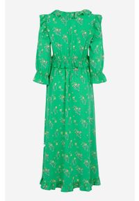 Y.A.S - Sukienka Ofelia. Kolor: zielony. Materiał: tkanina. Styl: elegancki. Długość: midi