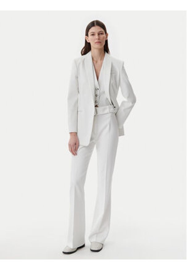 Hugo - HUGO Marynarka 50537759 Biały Slim Fit. Kolor: biały. Materiał: syntetyk