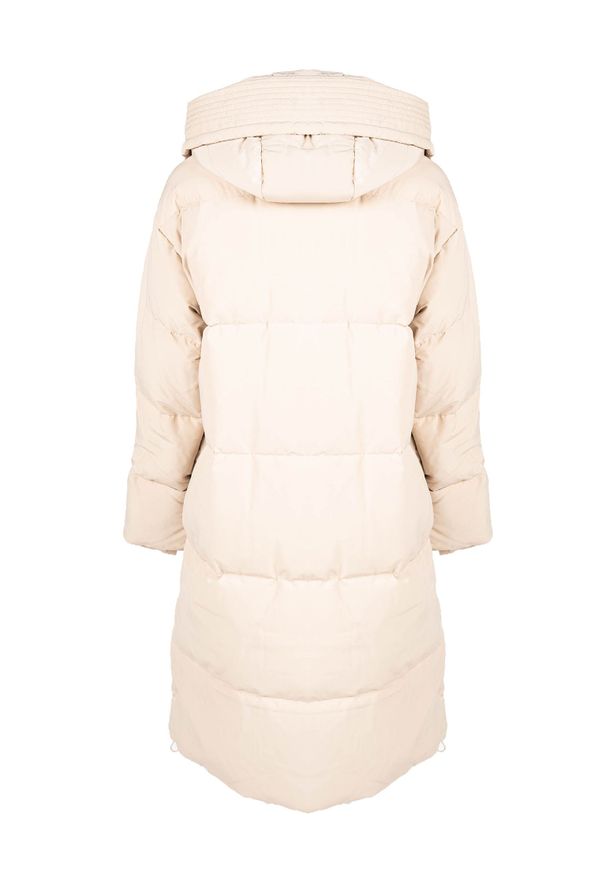 Silvian Heach Kurtka "Down Jacket" | PGA22446PI | Kobieta | Beżowy. Okazja: na co dzień. Typ kołnierza: kaptur. Kolor: beżowy. Materiał: poliester. Styl: casual