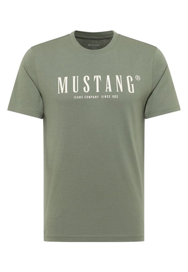 Mustang T-Shirt Austin 1016853 Zielony Regular Fit. Kolor: zielony. Materiał: bawełna