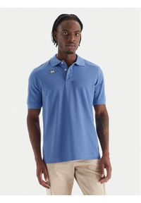 Kappa Polo Logo Sharas Mss 302B3D0 Niebieski Regular Fit. Typ kołnierza: polo. Kolor: niebieski. Materiał: bawełna #1