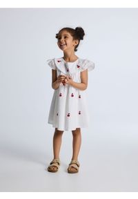 Reserved - Bawełniana sukienka z kołnierzykiem - złamana biel. Materiał: bawełna #1