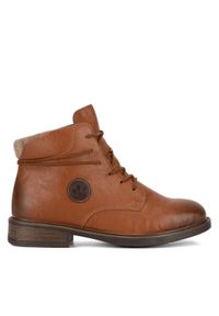 Rieker Botki 71440-25 Brązowy. Kolor: brązowy. Materiał: materiał