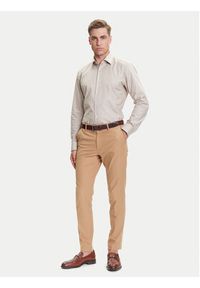 BOSS Chinosy P-Kaiton1 50543945 Beżowy Slim Fit. Kolor: beżowy. Materiał: bawełna #3