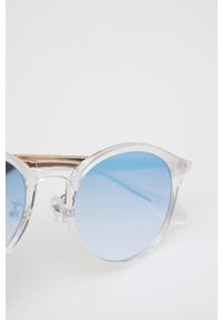 Answear Lab okulary przeciwsłoneczne damskie kolor transparentny. Kształt: okrągłe #4