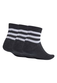 Adidas - Skarpety adidas 3-Stripes Cushioned Sportswear Mid-Cut Socks 3 P. Kolor: wielokolorowy, czarny, biały