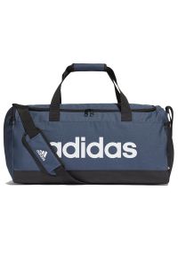Adidas - Torba adidas Essentials Logo Duffel Bag Medium GN2039 - granatowa. Kolor: niebieski. Materiał: tkanina, poliester. Wzór: ze splotem #1