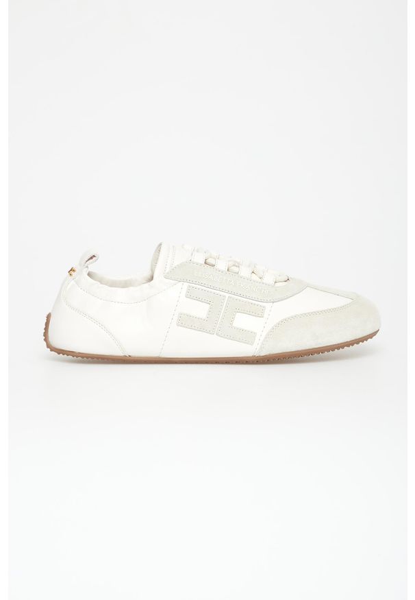 Elisabetta Franchi - Sneakersy damskie skórzane ELISABETTA FRANCHI. Materiał: skóra