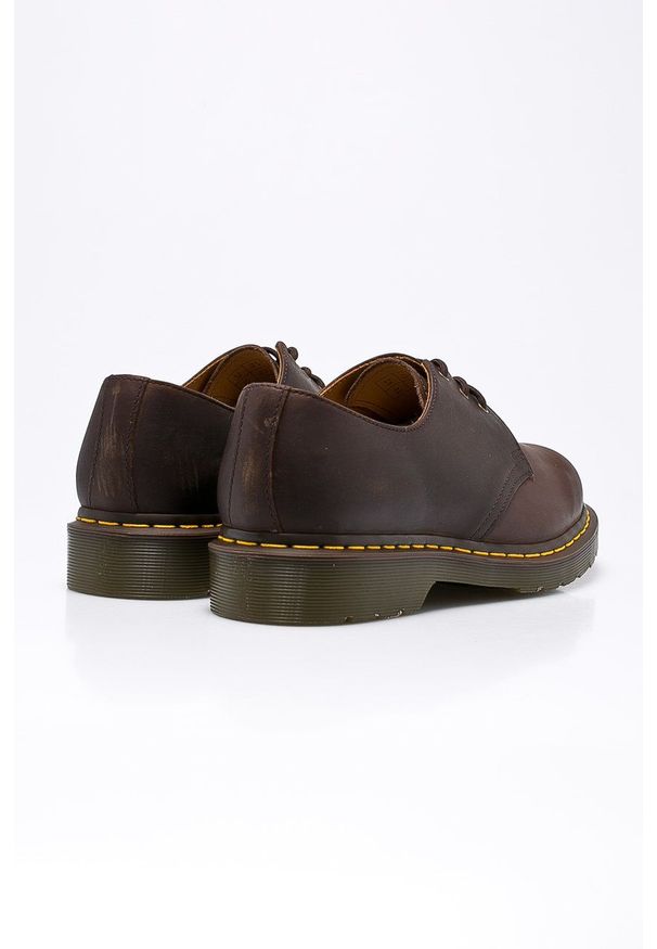Dr. Martens - Dr Martens - Półbuty. Nosek buta: okrągły. Zapięcie: sznurówki. Kolor: brązowy. Materiał: guma