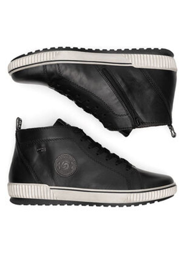 Remonte Sneakersy D0771-01 Czarny. Kolor: czarny. Materiał: skóra