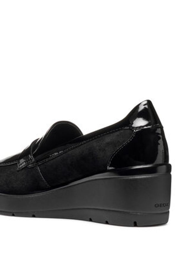Geox Półbuty D Ilde D46RAB 02202 C9999 Czarny. Kolor: czarny. Materiał: zamsz, skóra