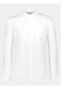 Lindbergh Koszula 30-203344A Biały Slim Fit. Kolor: biały. Materiał: bawełna, len