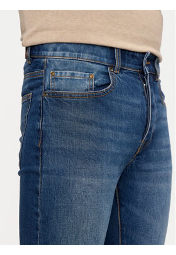 United Colors of Benetton - United Colors Of Benetton Jeansy 4MCP57BC8 Granatowy Slim Fit. Kolor: niebieski