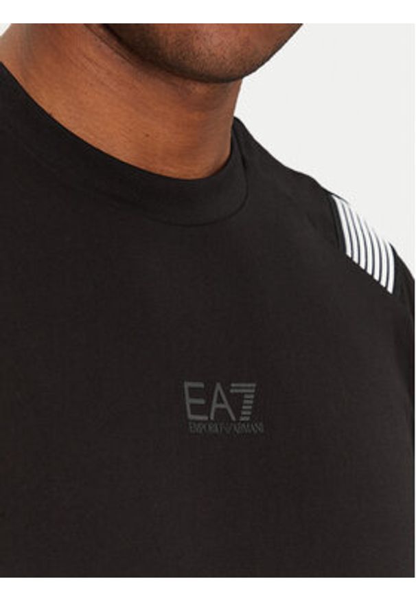 EA7 Emporio Armani T-Shirt 7M000266 AF10375 UC001 Czarny Regular Fit. Kolor: czarny. Materiał: bawełna