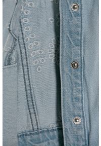 Desigual - Kurtka jeansowa dziecięca 104-164 cm. Okazja: na co dzień. Typ kołnierza: bez kaptura. Kolor: niebieski. Materiał: jeans. Wzór: gładki. Styl: casual #3