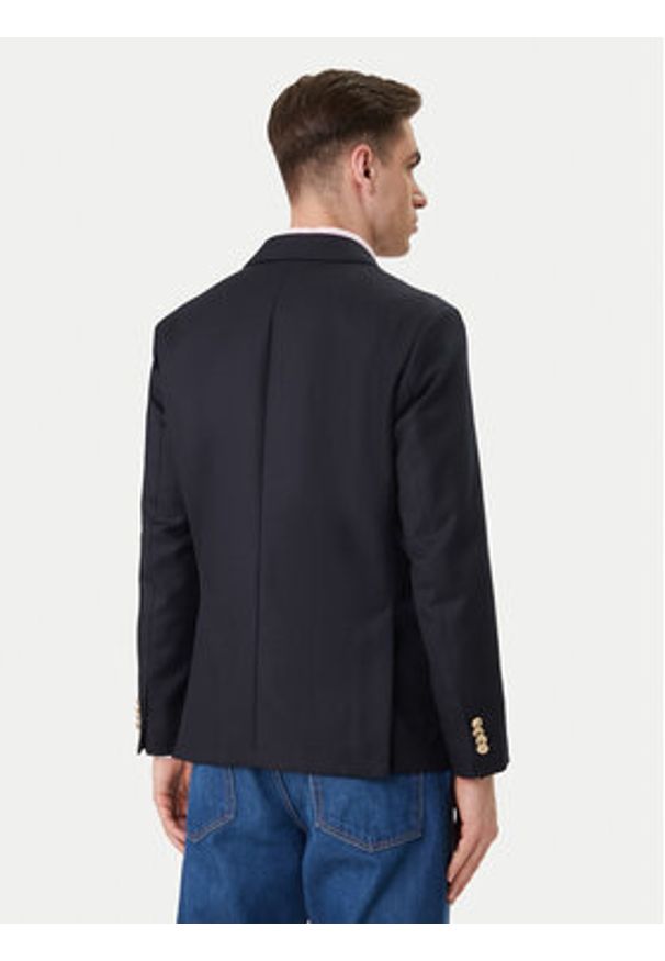 TOMMY HILFIGER - Tommy Hilfiger Marynarka Pennu Crest Club MW0MW41807 Granatowy Slim Fit. Kolor: niebieski. Materiał: wełna