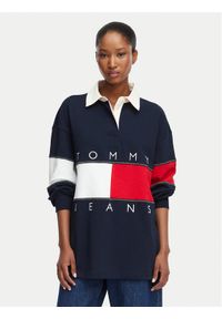 Tommy Jeans Bluza Tjw Ovs DW0DW22827 Granatowy Oversize. Kolor: niebieski. Materiał: bawełna #1