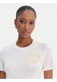 Versace Jeans Couture T-Shirt 80HAHT02 CJ03T Biały Slim Fit. Kolor: biały. Materiał: bawełna #2