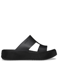 Klapki Crocs Getaway Platform H-Strap 209409-001 - czarne. Kolor: czarny. Sezon: lato. Obcas: na platformie. Styl: klasyczny