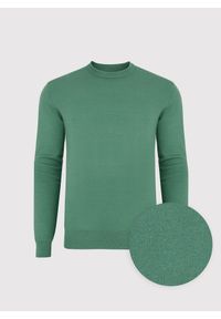 Pako Lorente - PAKO LORENTE – Zielony męski sweter. Kolor: zielony, czerwony. Materiał: wełna, poliamid, akryl. Wzór: gładki. Sezon: jesień #2