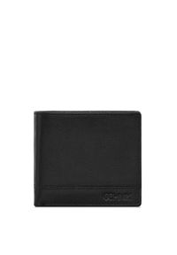 Ochnik - Czarny skórzany portfel męski. Kolor: czarny. Materiał: skóra #1