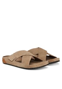 Pepe Jeans Klapki Corby Cross PMS90124 Beżowy. Kolor: beżowy. Materiał: zamsz, skóra #3