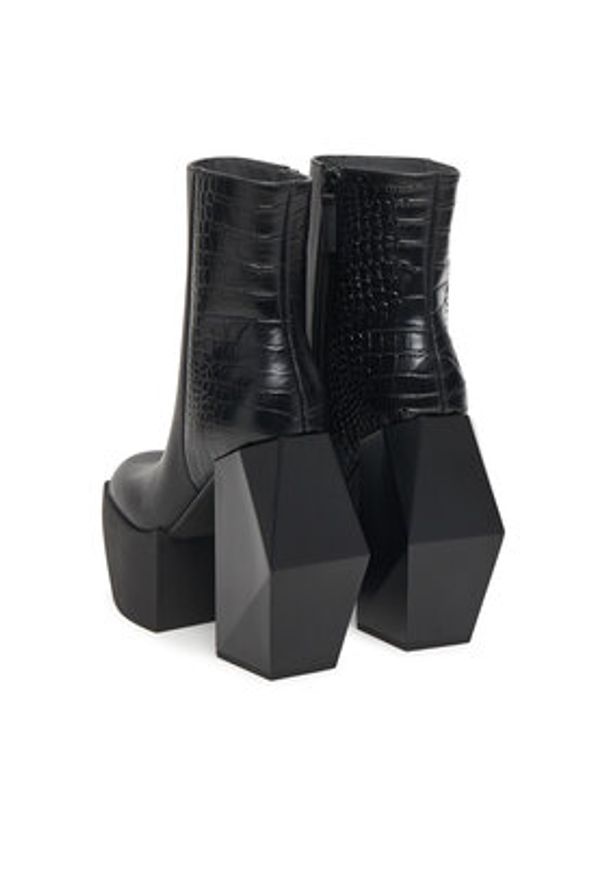 United Nude Botki Stage Boot 1075384927 Czarny. Kolor: czarny. Materiał: skóra