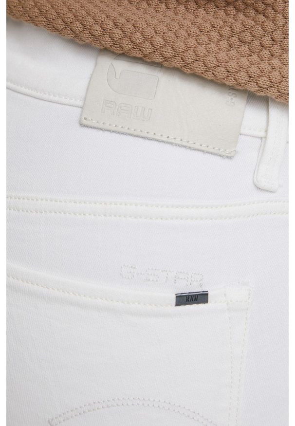 G-Star RAW - G-Star Raw jeansy damskie medium waist. Kolor: biały