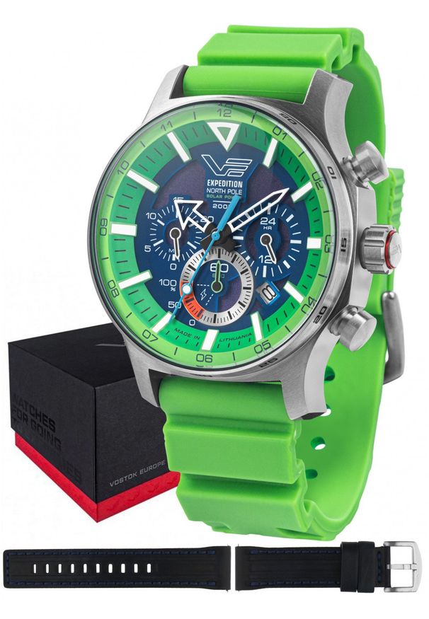 Zegarek męski Vostok Europe VR42-595A733S zielony. Kolor: zielony