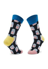 Happy-Socks - Happy Socks Skarpety Wysokie Dziecięce KMIL01-9300 Czarny. Kolor: czarny. Materiał: materiał #2