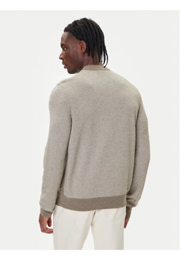 BOSS Sweter H-Hestro 50549986 Brązowy Regular Fit. Kolor: brązowy. Materiał: wełna