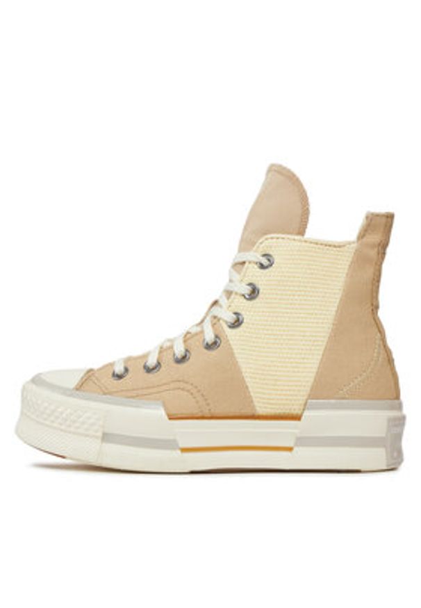 Converse Trampki Chuck 70 Plus Colorblock A03498C Beżowy. Kolor: beżowy. Materiał: materiał