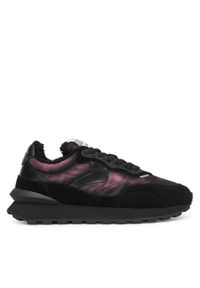 Voile Blanche Sneakersy Qwark Hype Fur Man. 2017974-09 Czarny. Kolor: czarny. Materiał: skóra, zamsz